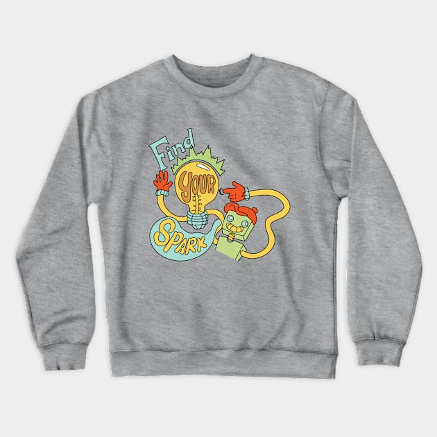 Vintage Motivational Robot Crewneck Sweatshirt by LaurTheDino